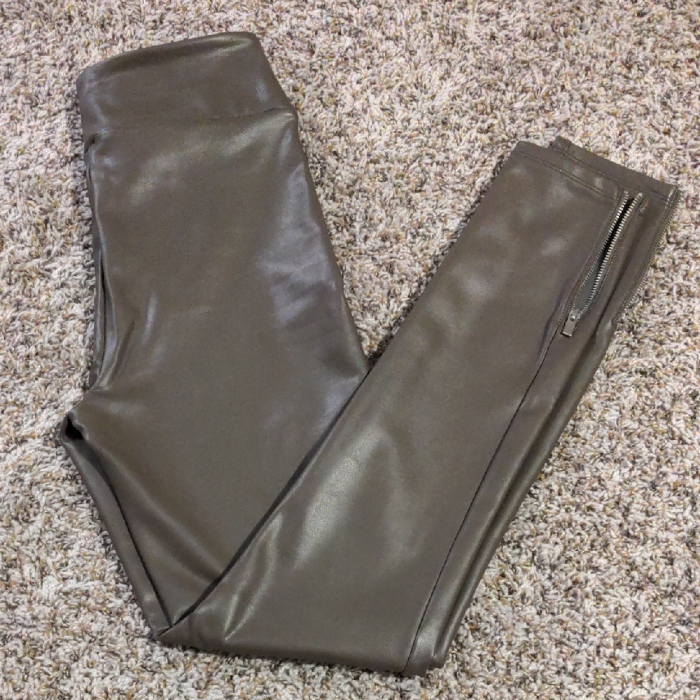 Sleek Brown Faux Leather Pants